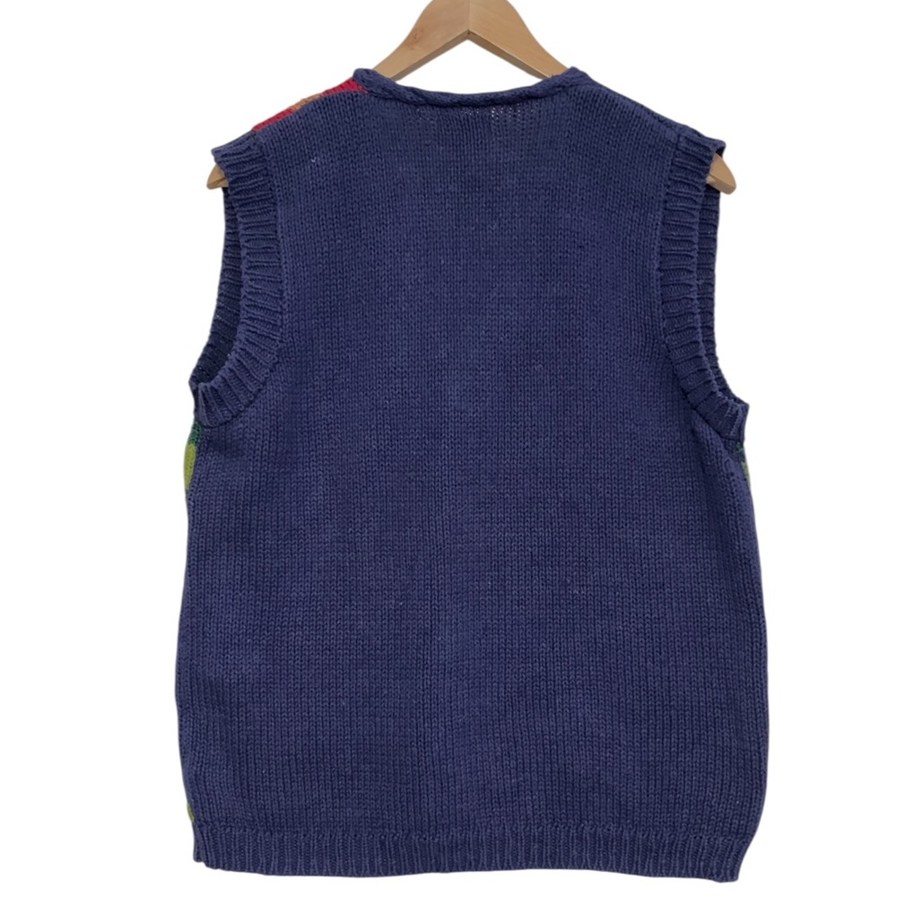 Vintage Western Theme Hand Knit Sweater Vest | Size M - Picture 9 of 11